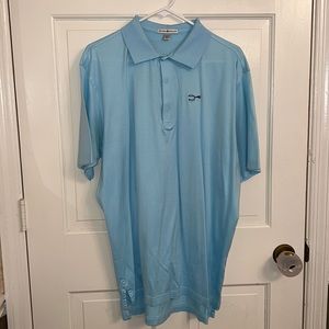 Peter Millar Light Blue Golf Polo Shirt size Large